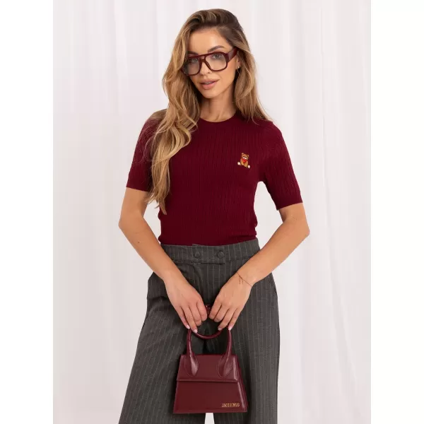  Dámský svetr ITALY MODA IR-SW-QF1868.86 BURGUNDY 