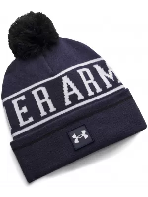 Pánská čepice UNDER ARMOUR M HALFTIME POM BEANIE 1386634-411 MODRÁ