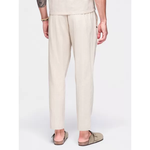  Pánské kalhoty OMBRE OM-PACP-0312 CREAM 