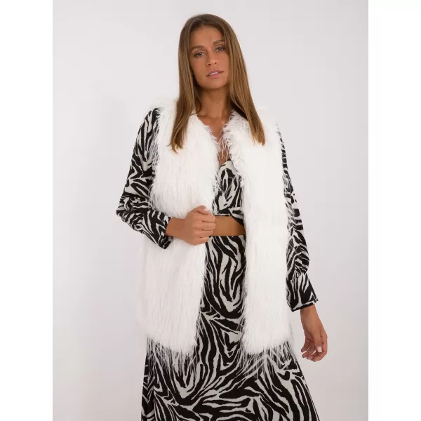  Dámská vesta WOOL FASHION ITALIA AT-KZ-2349-1.80 ECRU 