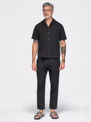 Pánská košile OMBRE OM-SHSS-0221 BLACK