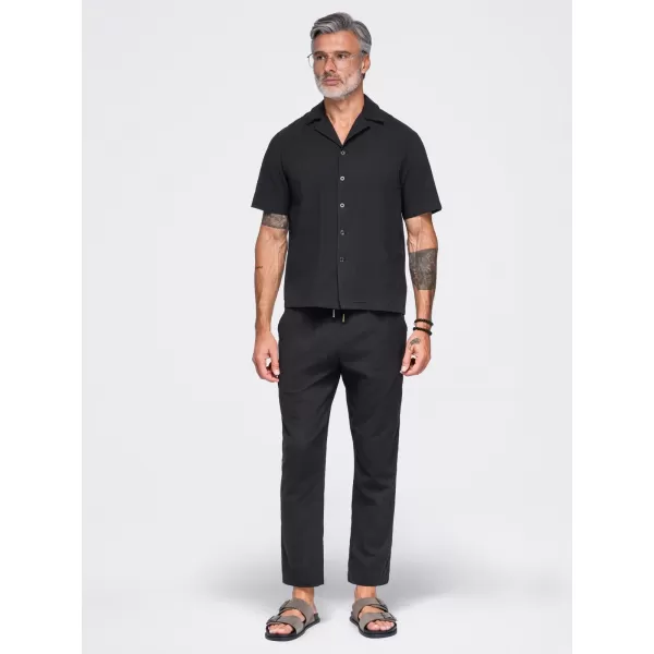  Pánská košile OMBRE OM-SHSS-0221 BLACK 