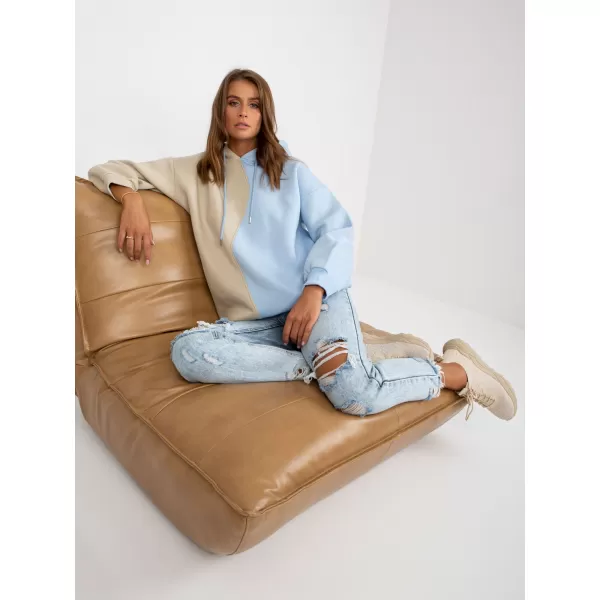  Dámská mikina RUE PARIS RV-BL-8233.32X LIGHT BLUE 