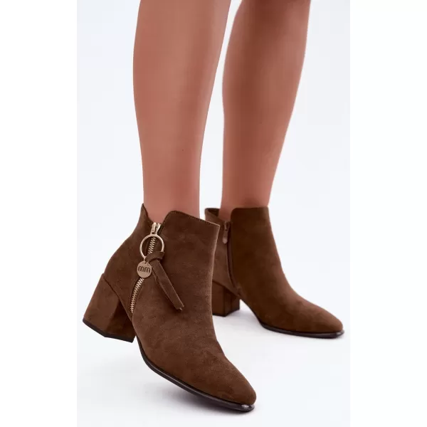  Dámské kotníkové boty BOTO NS653P BROWN 