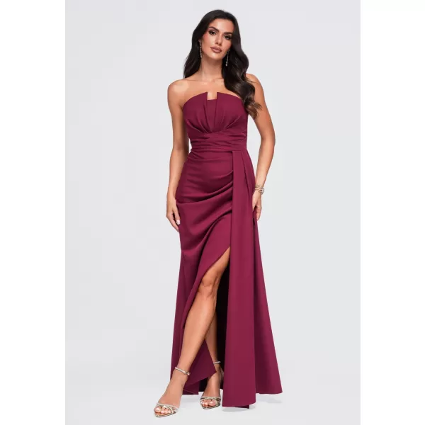  Dámské šaty LARICA LA-OM-DLR338 BURGUNDY 