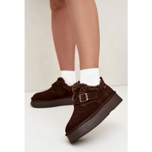  Dámské sněhule BIG STAR SHOES UU274319 BROWN/BEIGE 