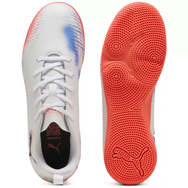  Dětské sálovky PUMA FUTURE 8 PLAY IT JR 108627-01 WHITE/BLACK/GLOWING RED 