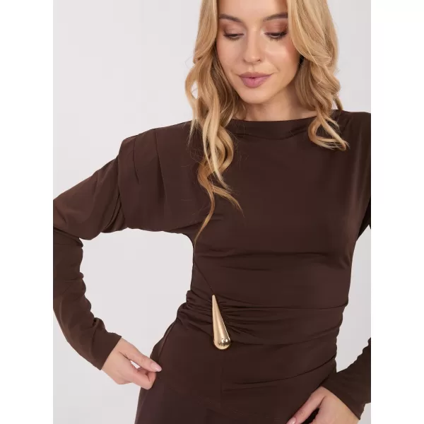  Dámská halenka ITALY MODA IT-BZ-21898.12 BROWN 