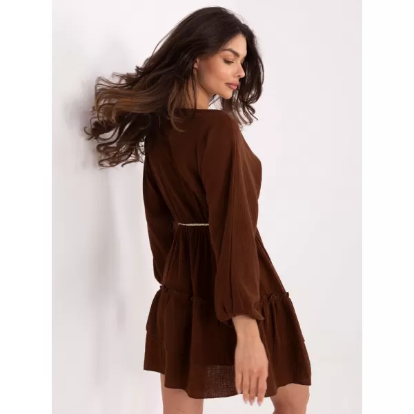  Dámské šaty ITALY MODA MI-SK-A5079.27 DARK BROWN 