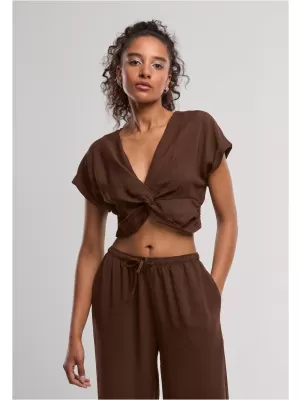 Dámský top URBAN CLASSICS TB8277-21859 CINNAMON BROWN