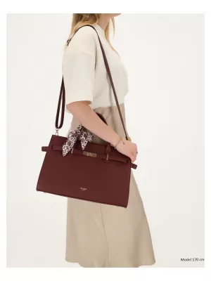 Shopper taška Charm London The Hamptons W01592 Bordeaux red BORDEAUX RED