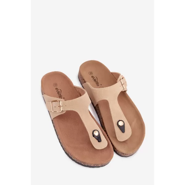  Dámské žabky BOTO 26SD21-101 BEIGE 