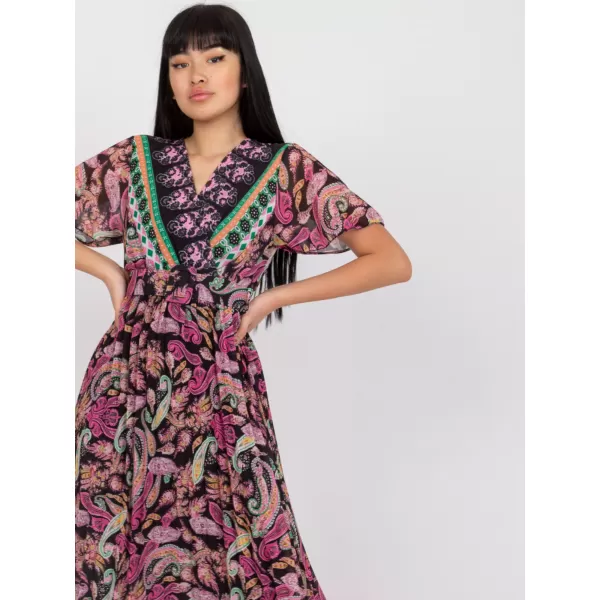  Dámské šaty ITALY MODA DHJ-SK-11331-3.61 BLACK AND PINK 
