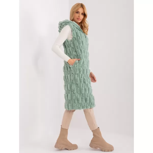  Dámská vesta WOOL FASHION ITALIA AT-KZ-2368-1.07 PISTACHIO 