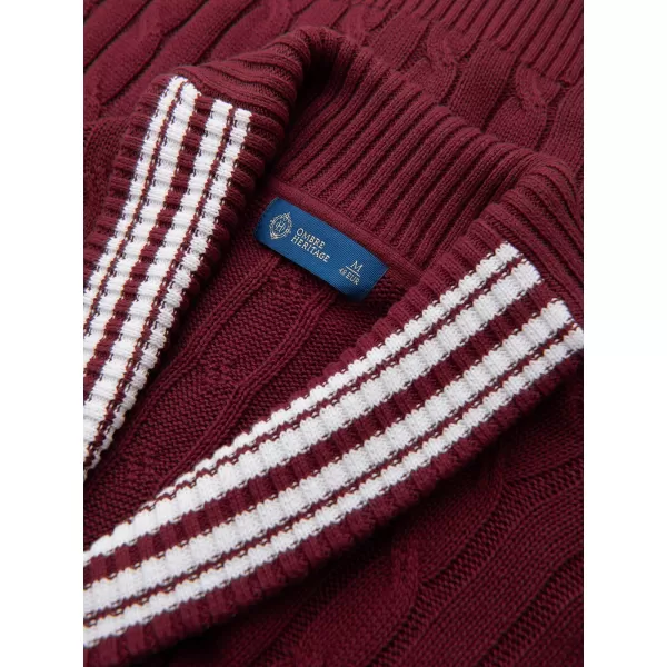  Pánský kardigan OMBRE OM-SWCD-0196 BURGUNDY 