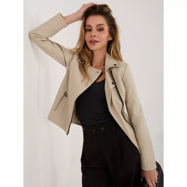  Dámská bunda FACTORY PRICE MBM-KR-PU-002-M.00P BEIGE 