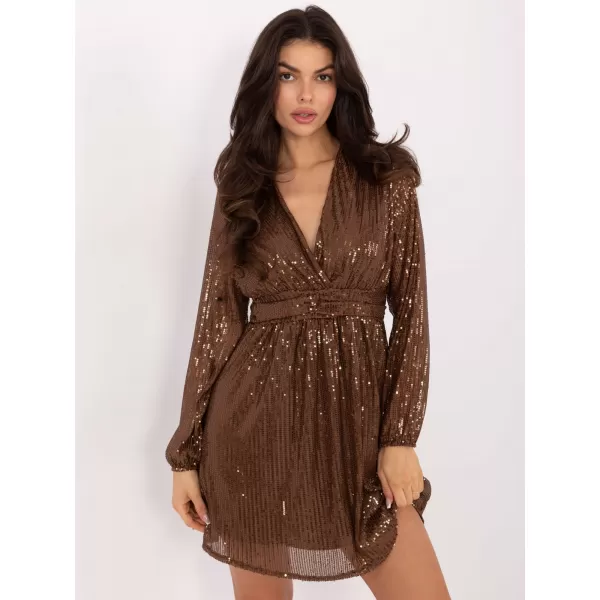  Dámské šaty ITALY MODA MI-SK-121501.09 BROWN 