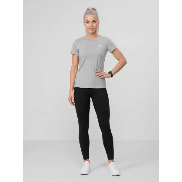  Dámské triko 4F 4FWMM00TTSHF3306 COLD LIGHT GREY MELANGE 