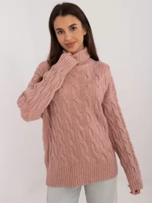 Dámský svetr WOOL FASHION ITALIA AT-SW-23445.00 DARK PINK