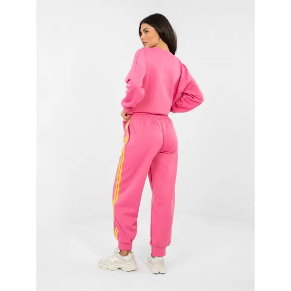  Dámská tepláková souprava RUE PARIS IT-KMPL-22216.75 DARK PINK 