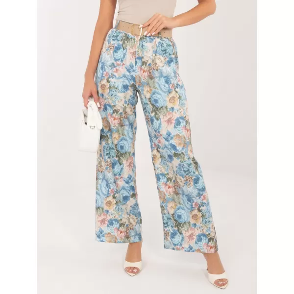  Dámské kalhoty RUE PARIS IT-SP-FL10232.21 LIGHT BLUE 