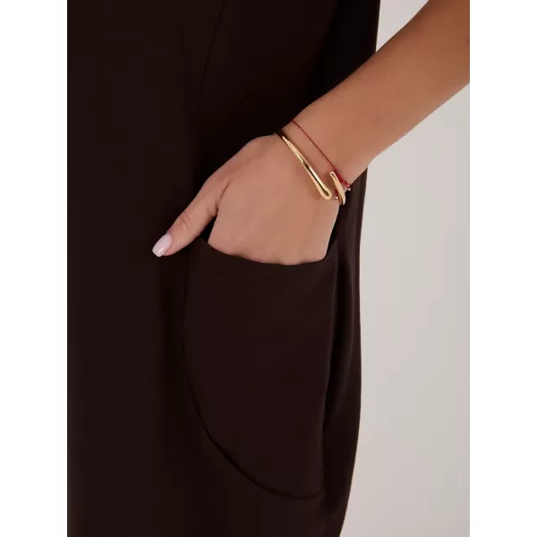  Dámské šaty RUE PARIS RV-SK-8724-1.91 DARK BROWN 