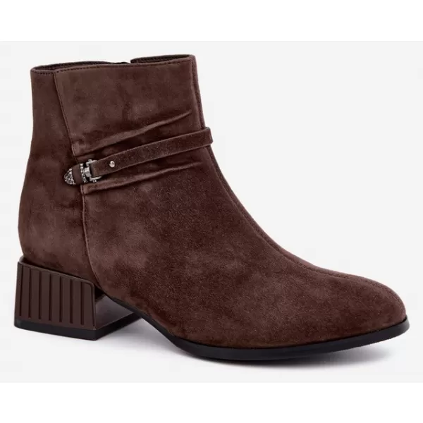  Dámské kotníkové boty D&A CR62-3476 BROWN 