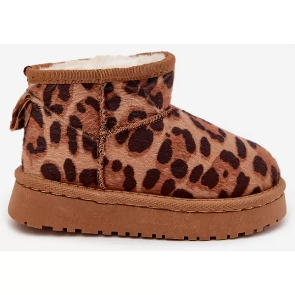  Dětské sněhule BOTO 20400-1/E2E/3E LEOPARD PRINT 