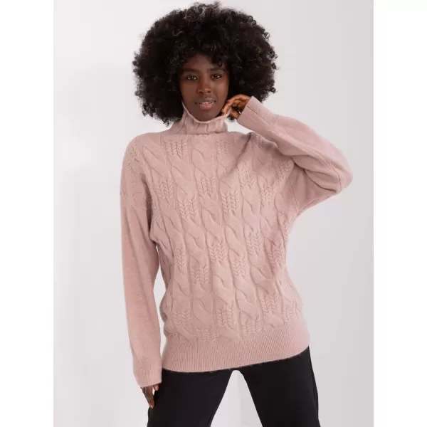  Dámský svetr WOOL FASHION ITALIA AT-SW-23401.97P DARK PINK 