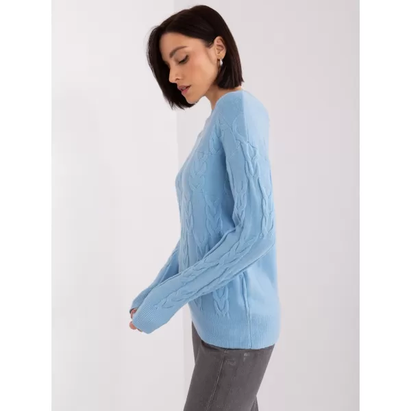  Dámský svetr WOOL FASHION ITALIA AT-SW-2340.43 LIGHT BLUE 