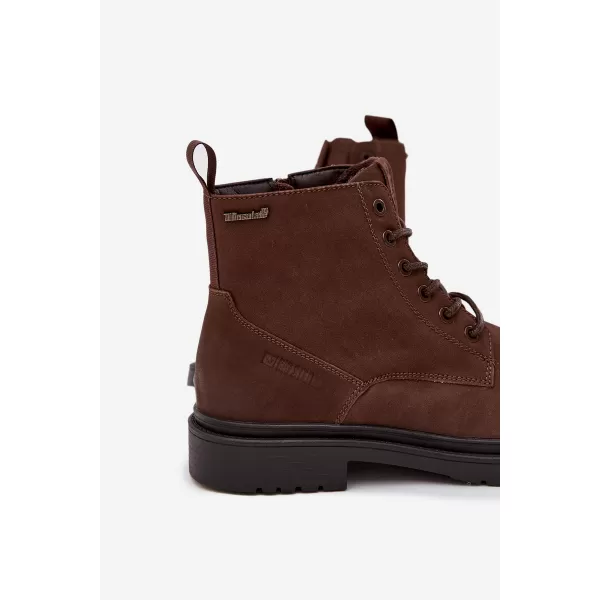  Pánské kotníkové boty BIG STAR SHOES OO174149 BROWN/BEIGE 