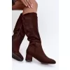 Dámské kozačky S.BARSKI HY62-8131 CHOCOLATE