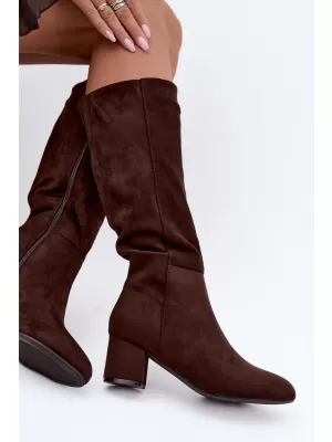 Dámské kozačky S.BARSKI HY62-8131 CHOCOLATE