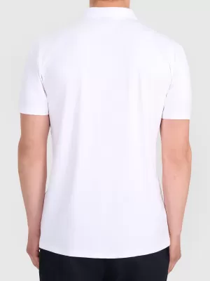Pánské triko s límečkem 4F 4FWMM00TPTSM0770 WHITE