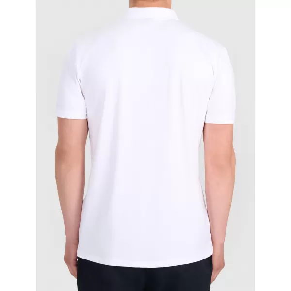  Pánské triko s límečkem 4F 4FWMM00TPTSM0770 WHITE 