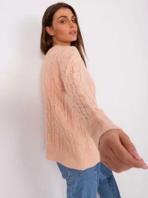 Dámský svetr WOOL FASHION ITALIA AT-SW-2335-1.68P PEACH