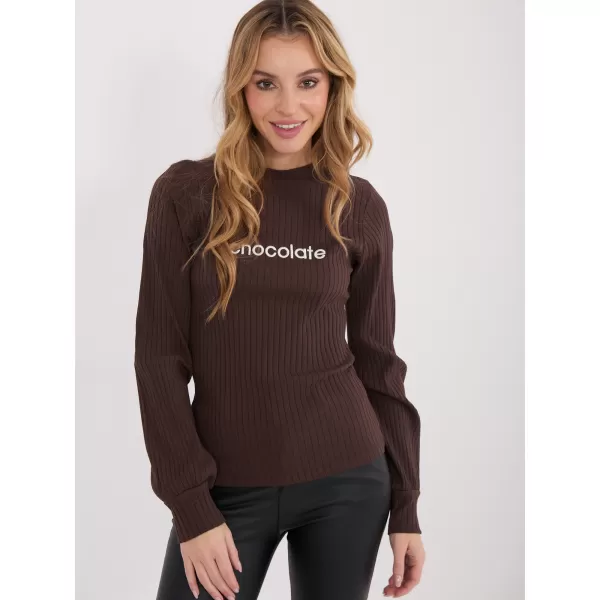  Dámská halenka RUE PARIS RV-BZ-A1051.96 DARK BROWN 
