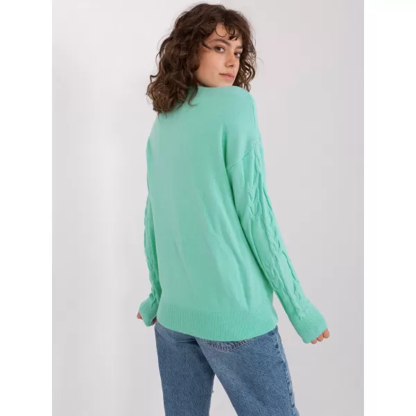  Dámský svetr WOOL FASHION ITALIA AT-SW-2340.10 MINT 