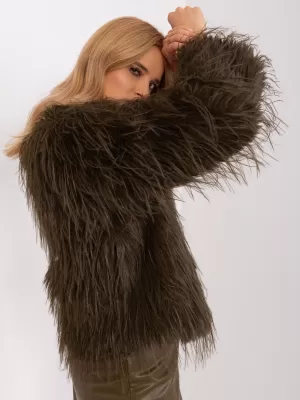 Dámská bunda WOOL FASHION ITALIA AT-KR-2359.96P KHAKI