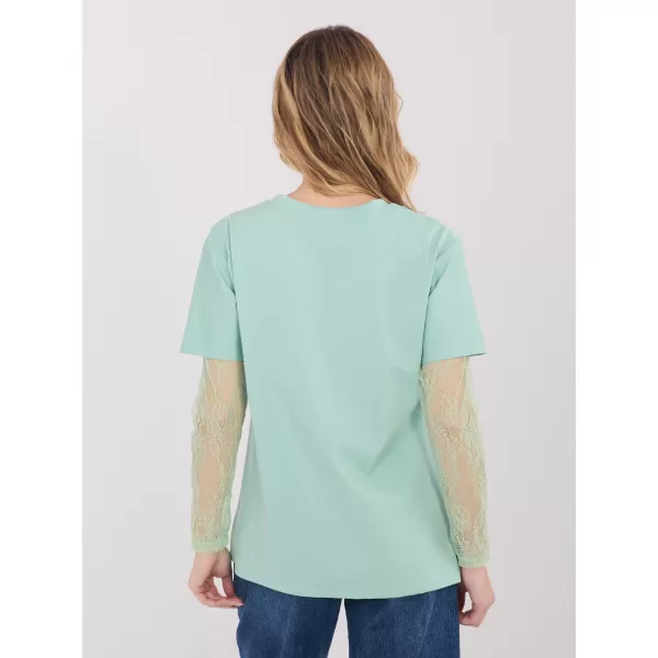  Dámské triko ITALY MODA MI-BZ-4227.61 PISTACHIO 