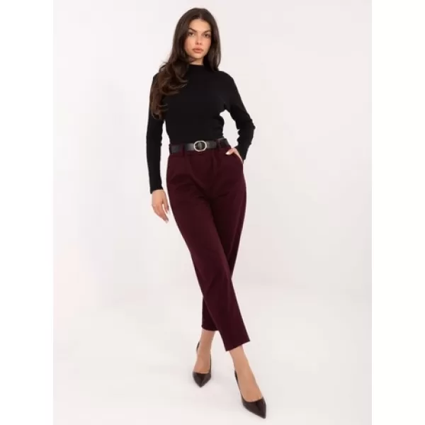  Dámské kalhoty RUE PARIS IT-SP-FL9767.81 BURGUNDY 