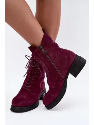 Dámské kotníkové boty VINCEZA 67044 BURGUNDY
