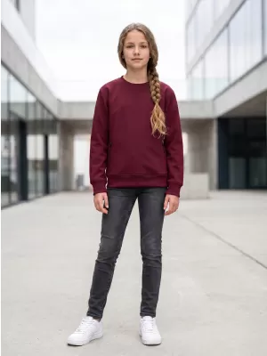Dětská mikina MALFINI CREW 427 GARNET