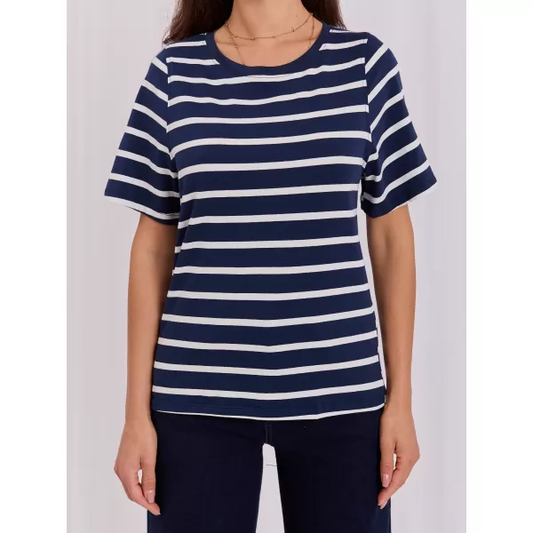  Dámské tričko RUE PARIS RV-TS-A1087.74 NAVY 