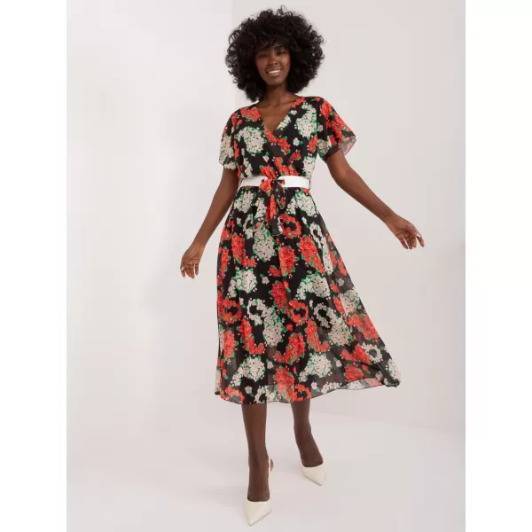  Dámské šaty ITALY MODA DHJ-SK-17258.01 BLACK AND RED 