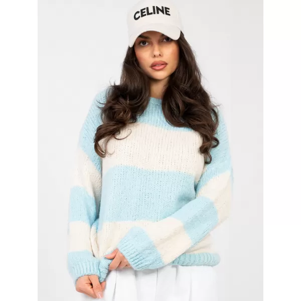  Dámský svetr ITALY MODA MI-SW-0203.71 LIGHT BLUE 