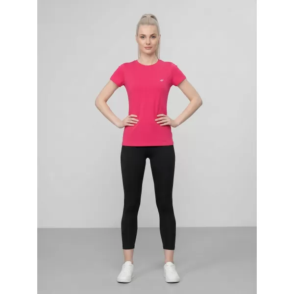  Dámské triko 4F 4FWAW25TFTSF1527 DARK PINK 