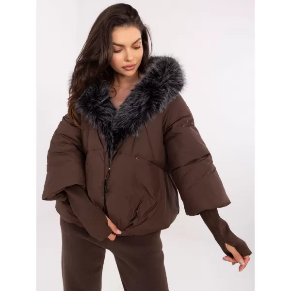  Dámská bunda FACTORY PRICE MBM-KR-26106.96 BROWN 