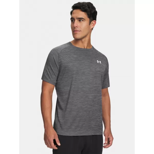  Pánské triko UNDER ARMOUR TECH TEXTURED SS 1382796-026 ŠEDÁ 
