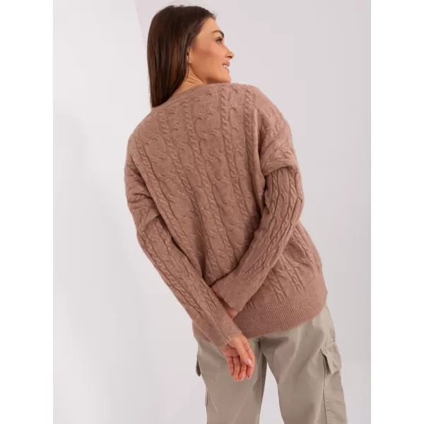  Dámský svetr WOOL FASHION ITALIA AT-SW-2335.27 DARK BEIGE 